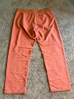 FIGS Orange Scrub Pants with Pink Drawstring NWOT